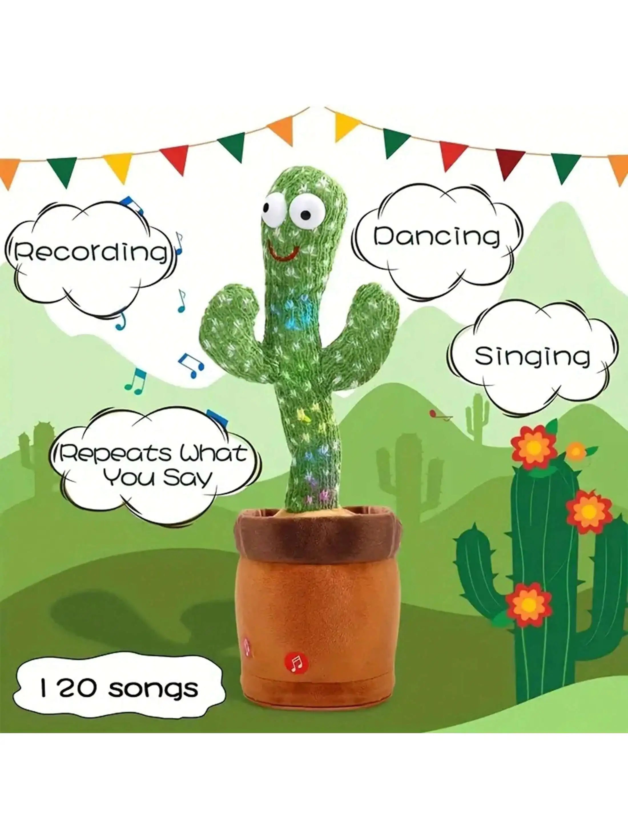 Talking Cactus Toys For Baby Boys And Girls, Singing Mimicking Recording Repeating